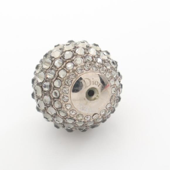 Dior Tribal Earrings Stainless Steel Rhinestone Silver - Picture 3 of 5